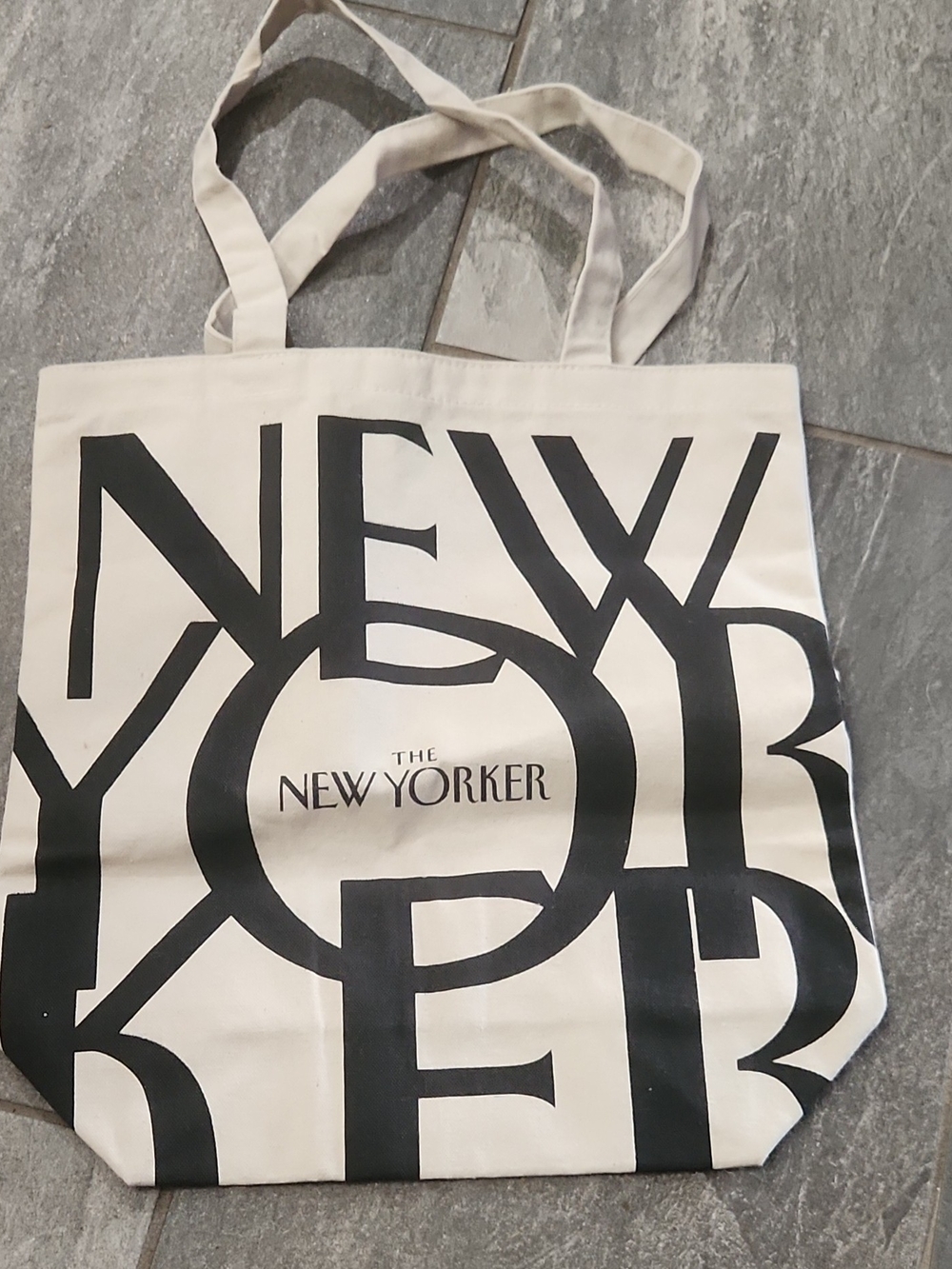 The New Yorker Black & Cream Tote Bag